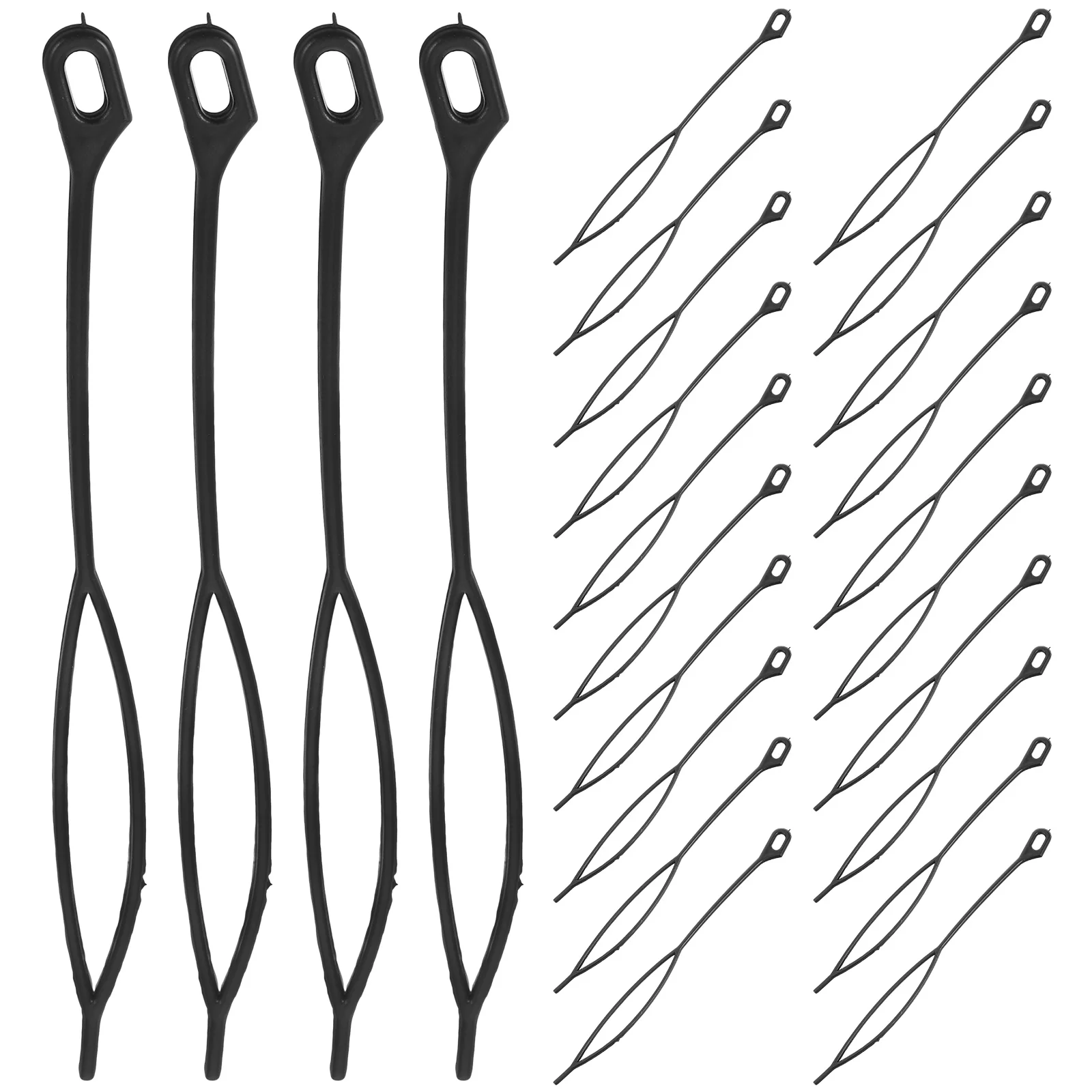 

30pcs Portable Styling Tool Set Plastic Hairpins For Bun Braiding Dreadlocks Crochet Hooks Braid Tools Hair Weaving