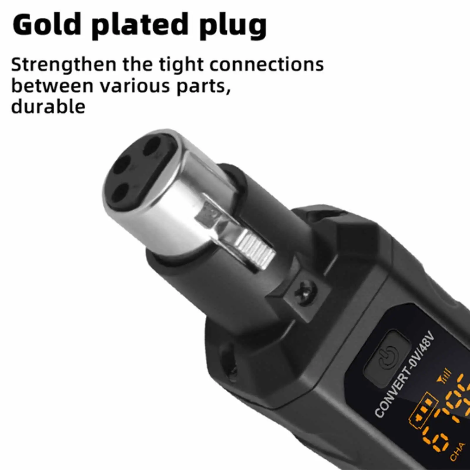 Wireless Microphone Adapter Transmitter Receiver for Dynamic Microphone for Dynamic Mic Electric Bass Cordless Guitar Amplifier