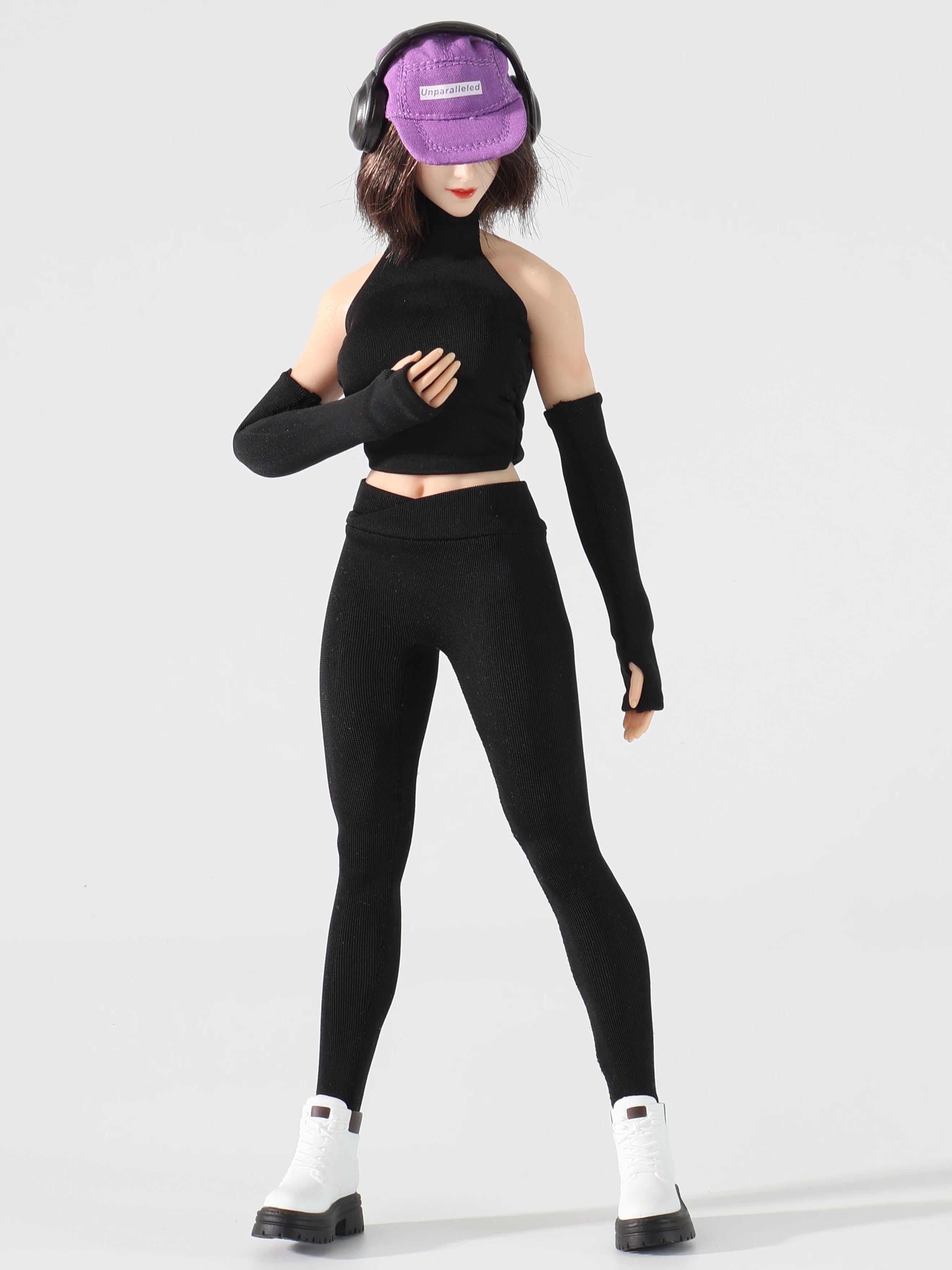 1/6 Maßstab Weibliches Yoga-Outfit-Set mit Kapuzenjacke, Kleidung, Zubehör für 12-Zoll-Weibliche Actionfiguren-Körper – Detail 2