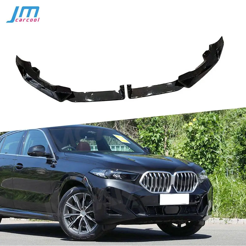 

ABS Gloss Black Front Lip Spoiler For BMW X6 G06 LCI Sport 2023+ Bumper Chin Splitter Protector Car Styling BodyKits Accessories