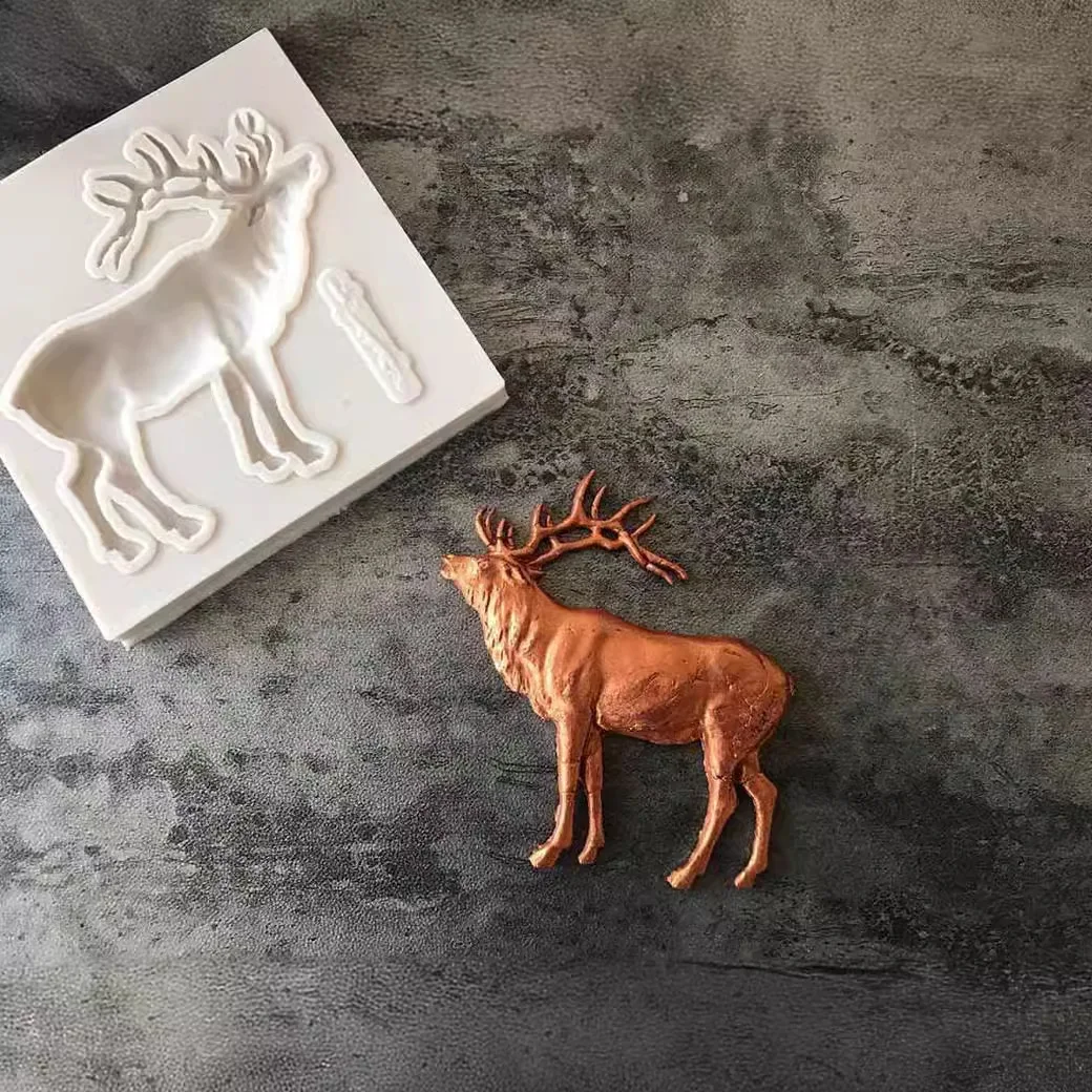 Elk Liquid Silicone Mold DIY Fondant Cake Baking Mold B075