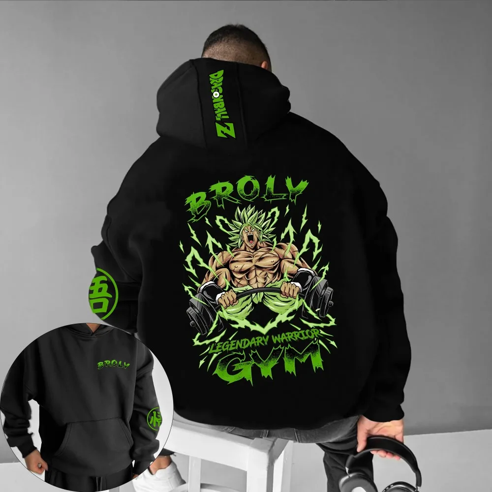 

Dragon Ball Men's Hoodie Sweater Broly GYM Japanese Anime Summer Autumn New Boys Children's Long Sleeve Parent-Child Wear
