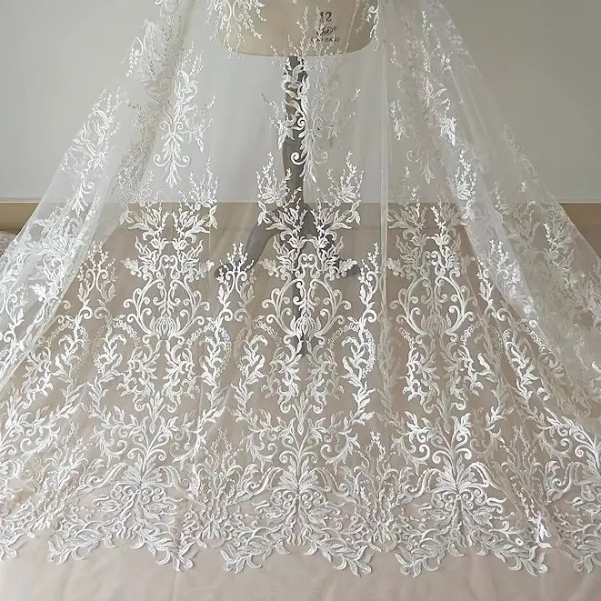 

Lace Fabric for Wedding Dress, Luxury Sewing Cloth Accessories, DIY Craft, 1 Yard