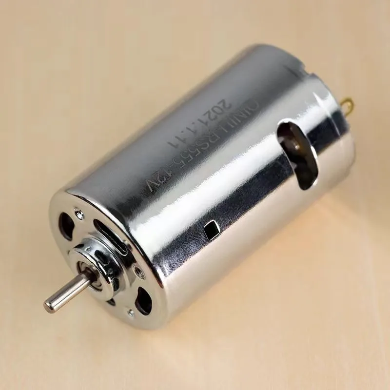 555 motor Front and rear double ball bearing motor 12v-24V high-power high-torque drill electric grinder motor