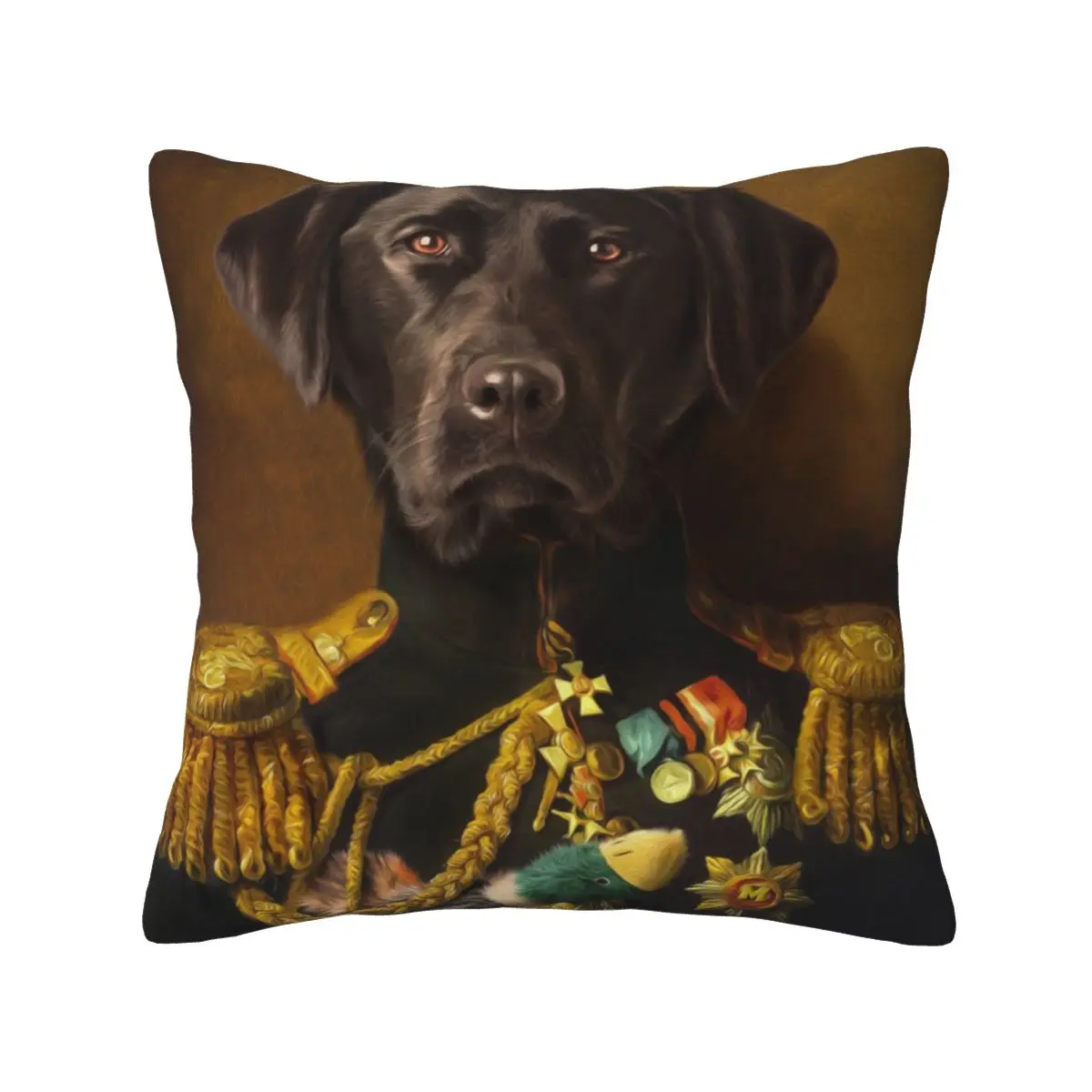 

Labrador Portrait Mambo Black Labrador Steampunk Cushion Cover Decorative Dog Victorian Dressed Animal Pillows for sofa printed