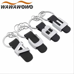 1 Pcs 3D Car Key Chain Metal Letter Leather Strap Keychain for Mercedes Benz A B C D E G S Class Car Keychain Leather Key Rings