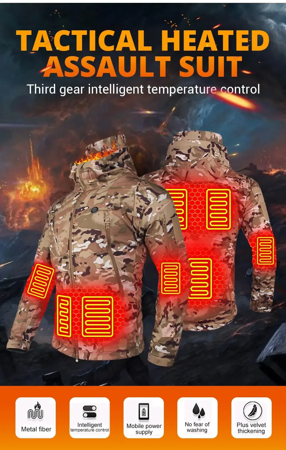7-zone USB heating jacket for men's and women's waterproof winter warm electric washing jacket for warmth men's winter jacket 8 Sa7dd34865fb547bf8ae93d2bbccaa31fi