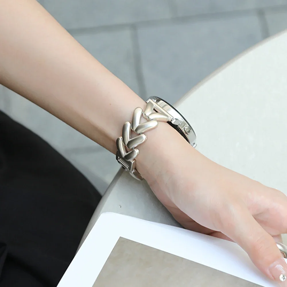 20 مللي متر 22 مللي متر الحب القلب سوار معدني لساعة سامسونج جالاكسي 3/4/5 الكلاسيكية برو 45 مللي متر حزام المرأة لهواوي 4 GT3 43 مللي متر 42 2e الفرقة #3