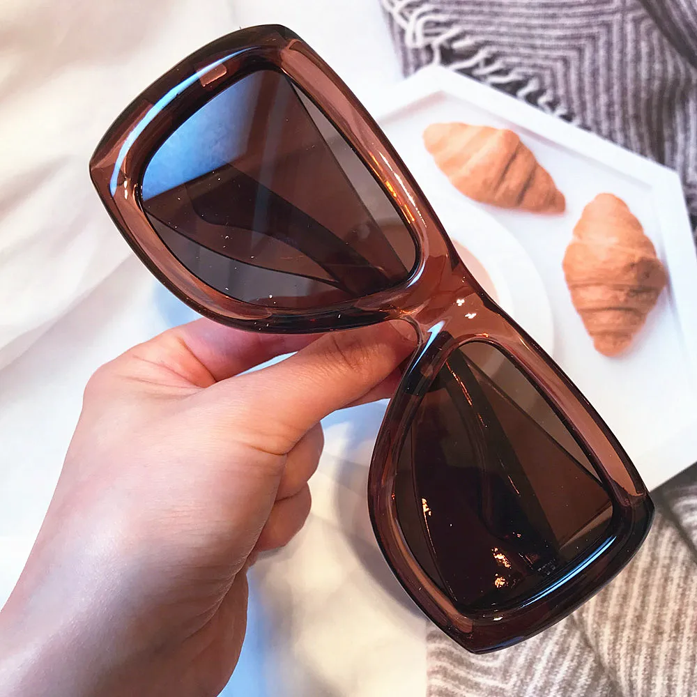 2026 Neue Mode Übergroße Quadratische Y2K Sonnenbrille für Damen Luxusmarke Schwarze Punk-Sonnenbrille für Herren Coole Hip-Hop-Sonnenbrille für Draußen – Detail 10