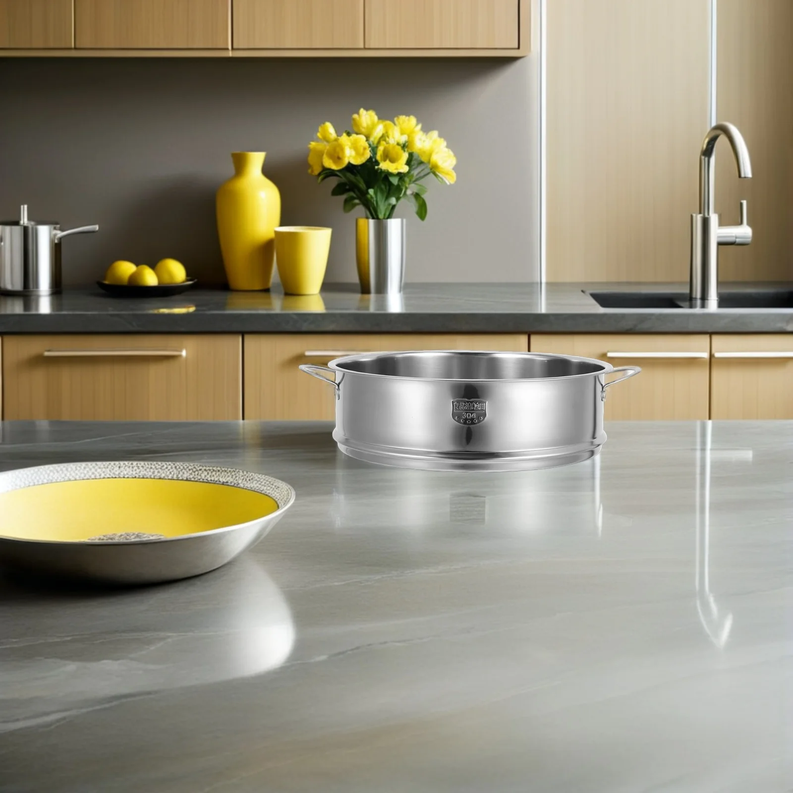 

28Cm Food Steamer Basket Stainless Steel Steamer Insert for Cooking Vegetables Seafood Dumplings Buns Fish Chicken Steaming Rack