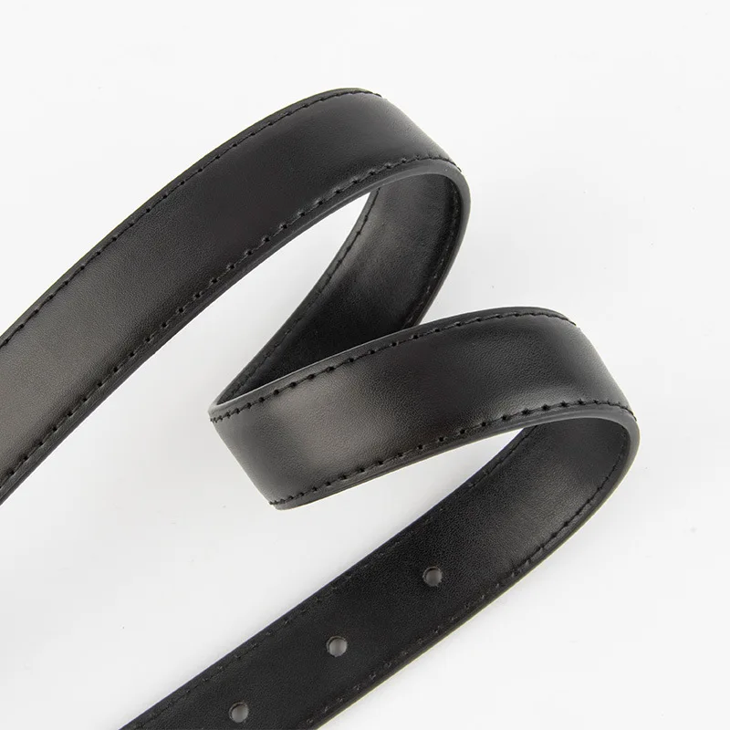 Ikat pinggang wanita modis gesper paduan oval, kulit asli bermutu tinggi dengan ikat pinggang dekoratif jeans