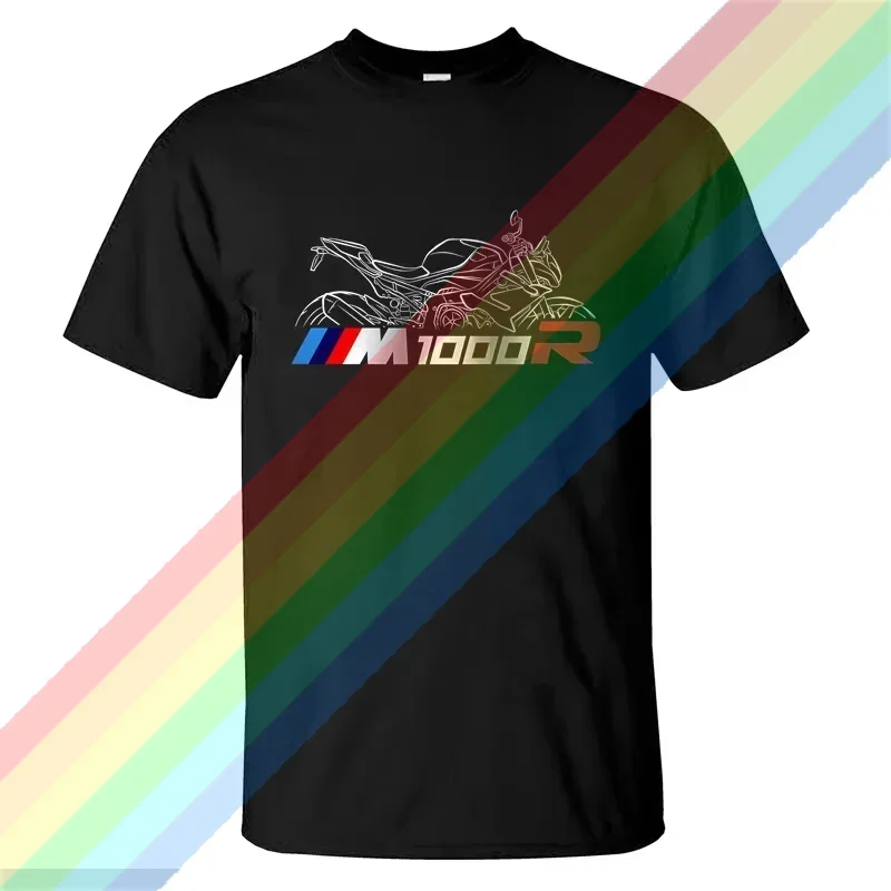

2024 Men T Shirt Casual Moto M1000R T-shirt Graphic Summer Short Sleeves 100% Cotton S-3XL Cool Tee