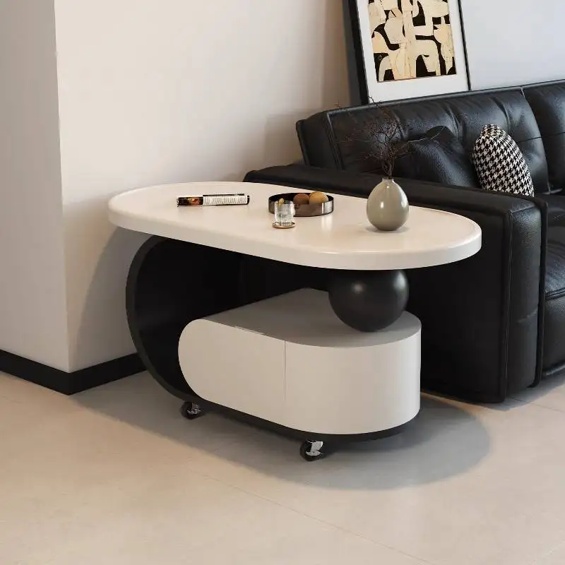 

Beige Luxury Coffee Tables Design Multifunction Space Saving Coffee Tables Living Room Decor Tavolino Salotto Furniture Home