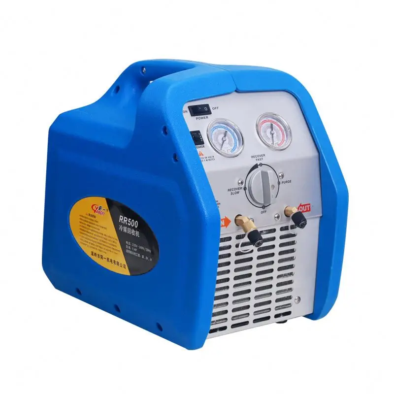 HVAC Air Conditioner Single Cylinder Gas Refrigerant Recovery Machine Machine Dual Voltage Portable Condense Automotive 1HP 80%