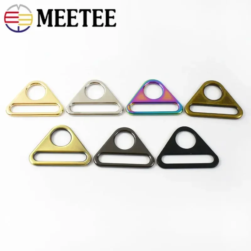 10Pcs 20-50mm Metal Triangular Sliding Buckle Bag Should Strap Hook Anti-skid Belt Connection Clasp DIY Hardware Accessory