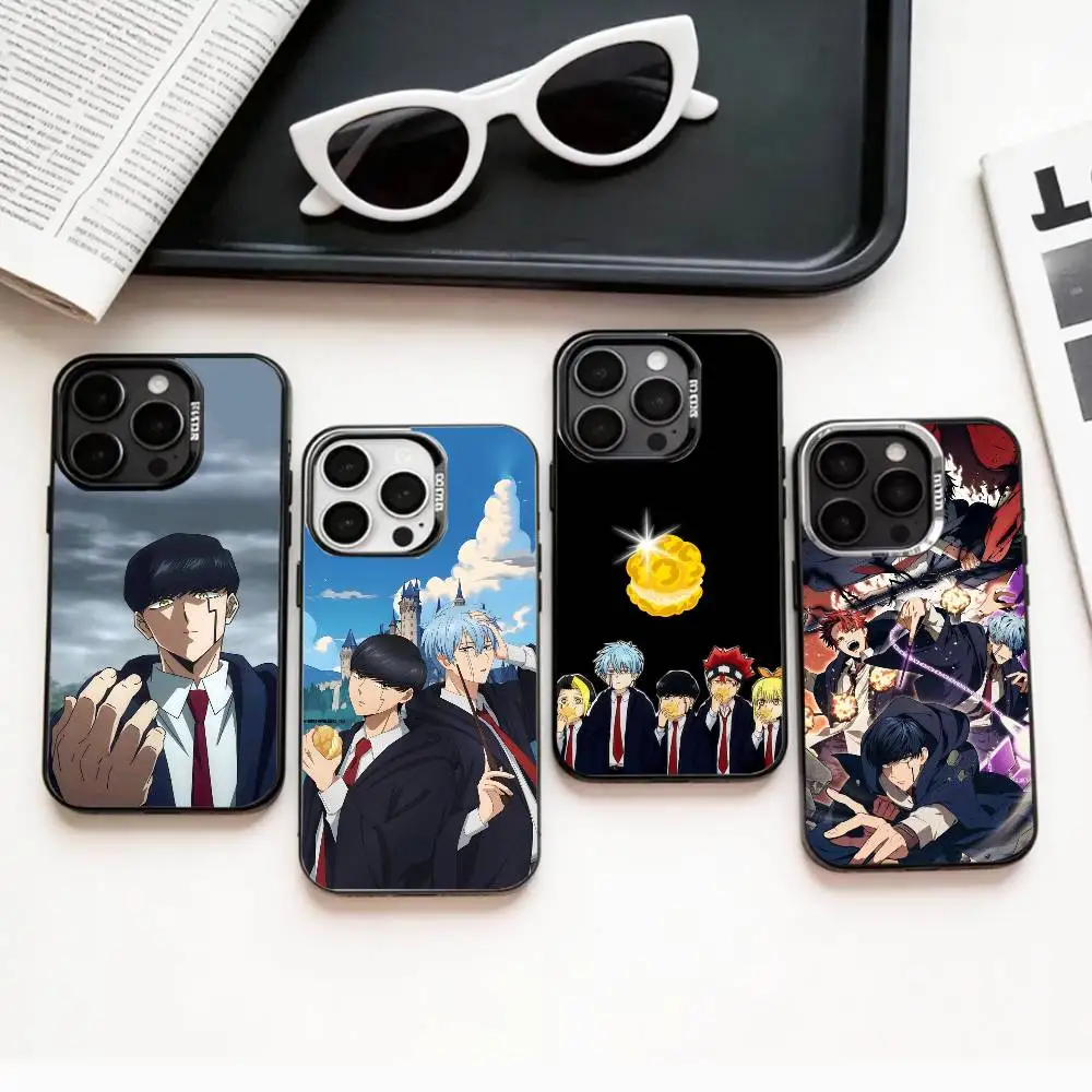 

M-Mashle Magic and Muscles Phone Case For iPhone17,16,15,14,13,12,11 Plus,Pro Max Colored Silver Plated Inside Cover