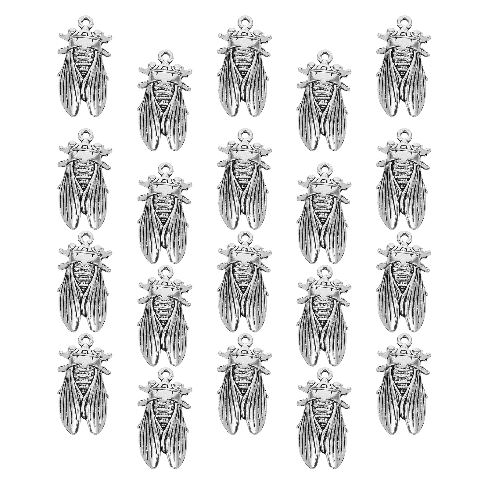 

20Pcs Alloy Silver Insect Charms Vintage Bug Pendants for Jewelry Making DIY Necklace Bracelet Craft Supplies