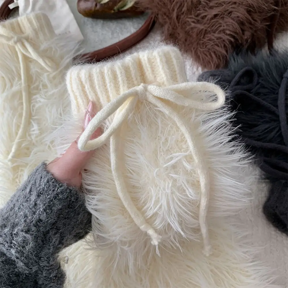 

Винтажные вязаные зимние гетры Y2K, чехлы для ног, длинные чулки в стиле Харадзюку Кавайи, аксессуары