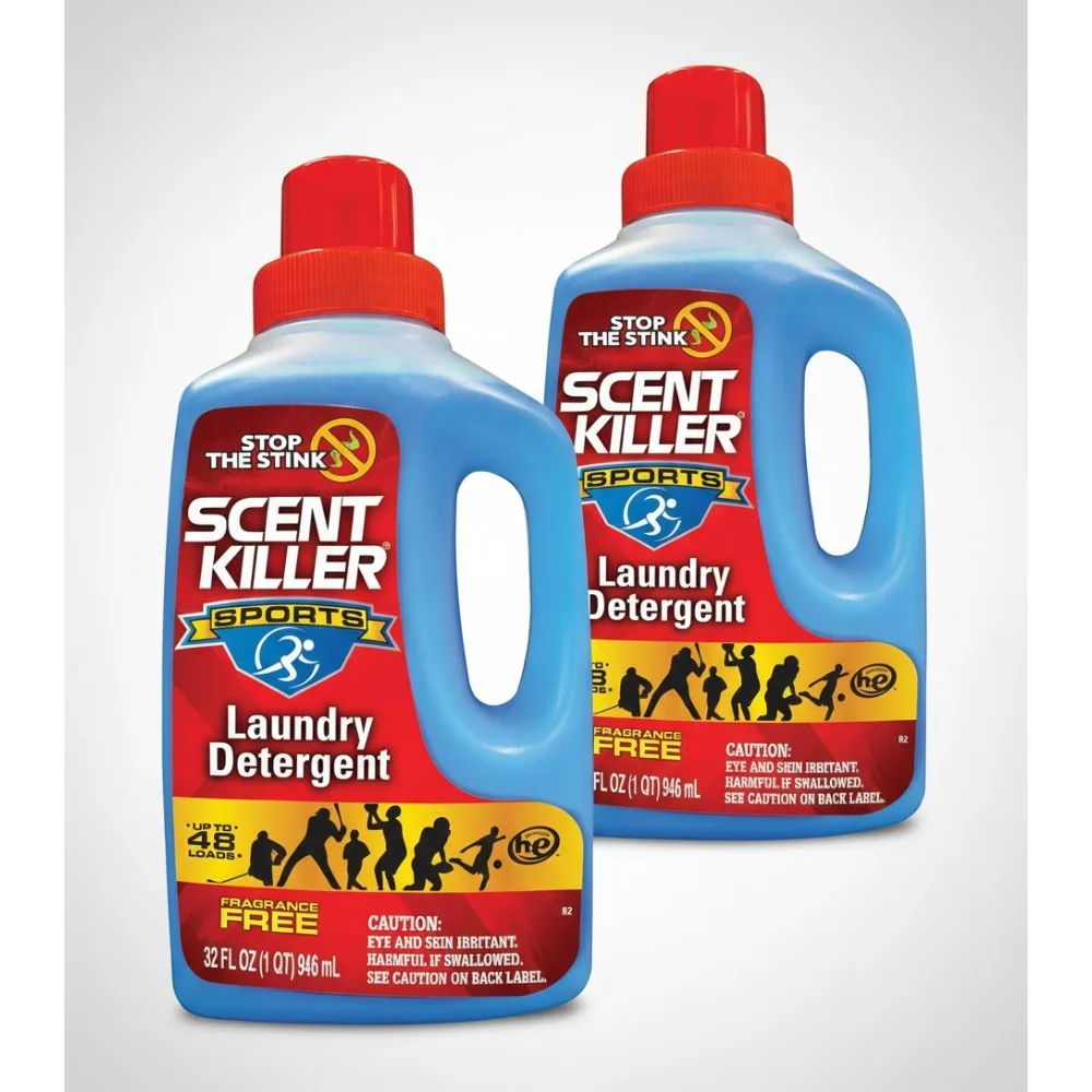 

Activewear Odor Eliminator Laundry Detergent 2 Pack (64 FL OZ) - Deep Clean Sports Gear & Remove Stains - HE Machine Safe