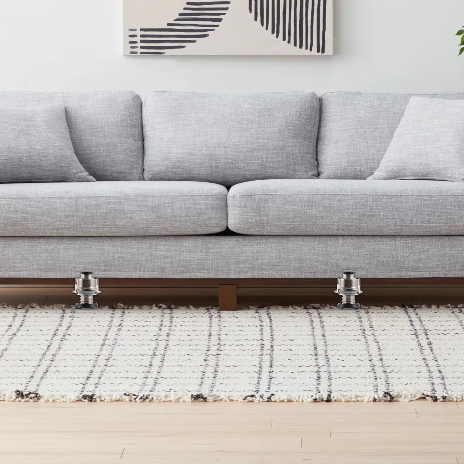 

4Pcs Adjustable Furniture Levelers Heavy Duty Zinc Alloy Furniture Feet for Closet Sofa Desk Table Legs Anti Skid Floor