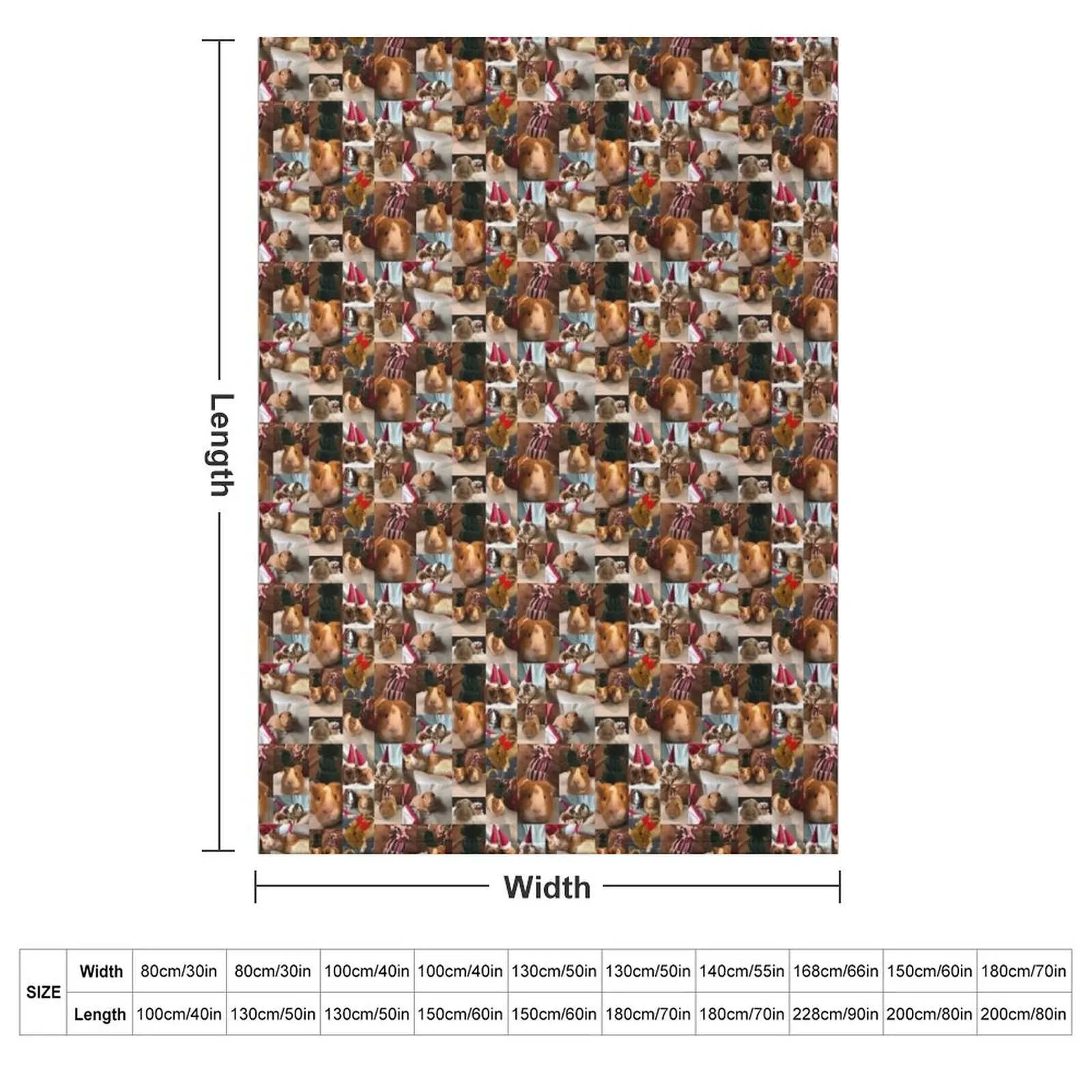 Christmas guinea pig collage Throw Blanket Single warm winter Baby Soft Beds Soft Plaid Sofa Quilt Blankets