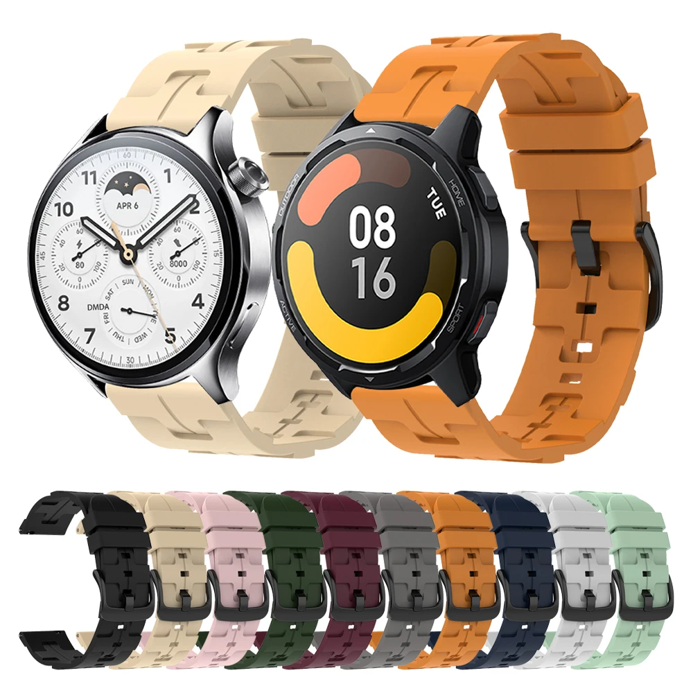 

22mm Sport Silicone Strap For Xiaomi Watch S3/S2 46mm 42mm/S1 Pro Active Band Watch color 2/2 Pro Bracelet Wristband Belt Correa