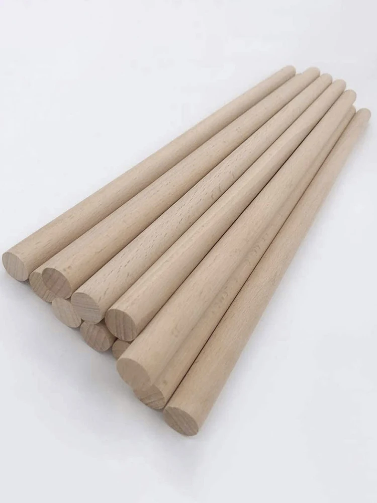 Round Stick Rice Cypress Round Stick Beech Round Stick Beech Round Stick Diameter 8MM Long 30CM Wooden Stick DIY Model