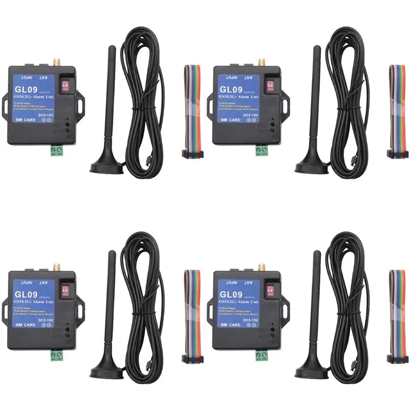 ABDE-4X GL09 8 Channel Battery Operated App Control GSM Alarm Systems SMS Alert Security System 2019