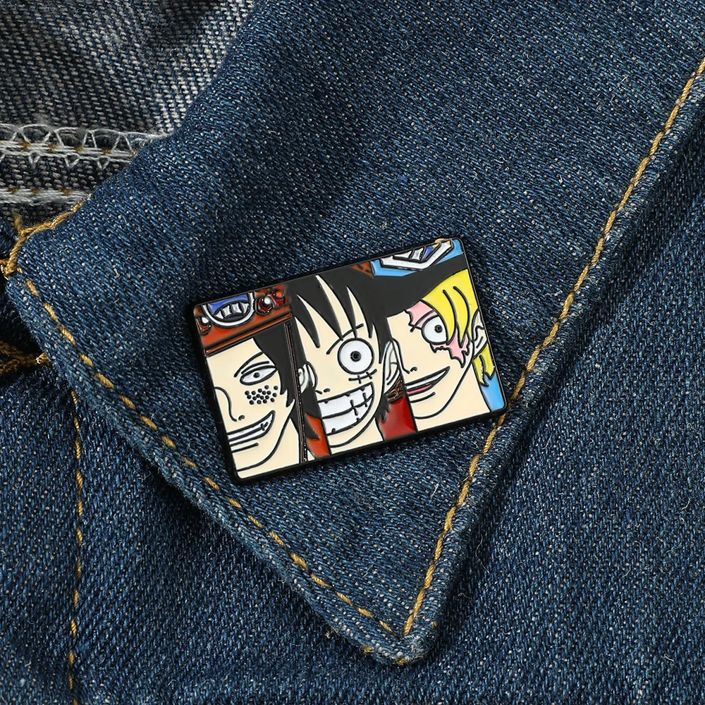 1 Pc Adventure Characters Brooch Luffy Zoro Sanji Enamel Pin Metal Badge Jewelry Clothing Backpack Accessories Gift for Friend