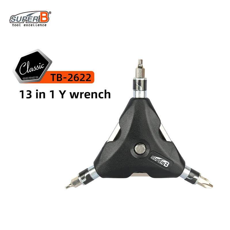 13 In 1 Fietsreparatiegereedschap Y-vormige inbussleutel 2/2.5/3/4/5/6/8mm T20/T25/T30/PH2/SL4/SL6 Fietsen Inbussleutel Handgereedschap TB-2622