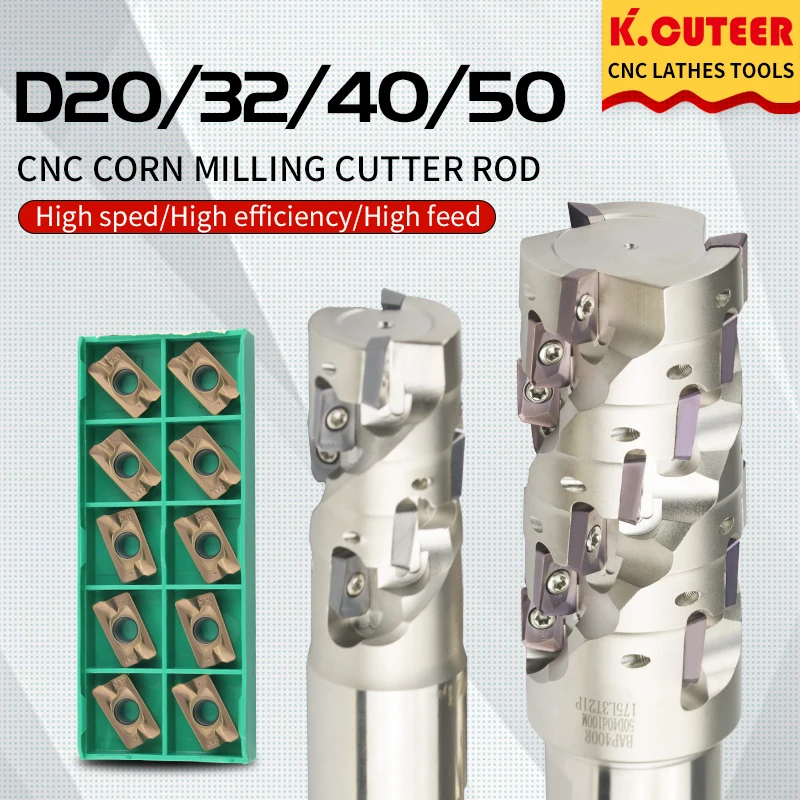 D20/D32/D40/D50-AP11/16 120-175mm 2T-3T CNC Corn Milling Cutter Machining Center Milling Cutter bar Carbide Insert APMT1135/1604