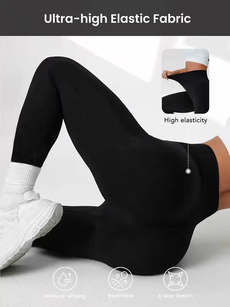 

Женские летние леггинсы для йоги с высокой талией, обеспечивающие вентиляцию живота и бедер, подходят для ношения на улице и в помещении.