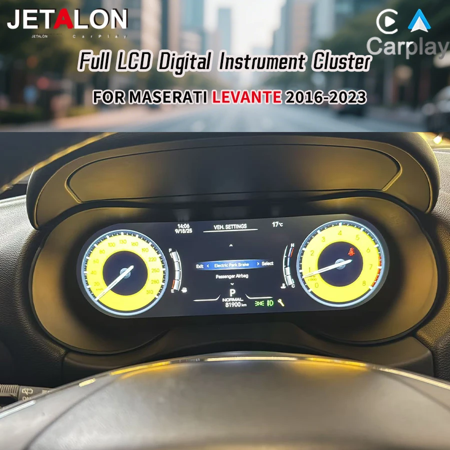 

Car LCD Digital Instrument Carplay Cluster Linux For Maserati Levante 2016-2023 Speedometer Dashboard Panel Virtual Cockpit