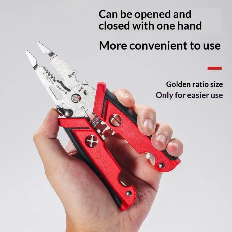 Heavy Duty 18 in 1 Multifunctional Electrician Pliers Wire Stripper Crimper Cutter for Electrician Apprentice Daily Repair Work
