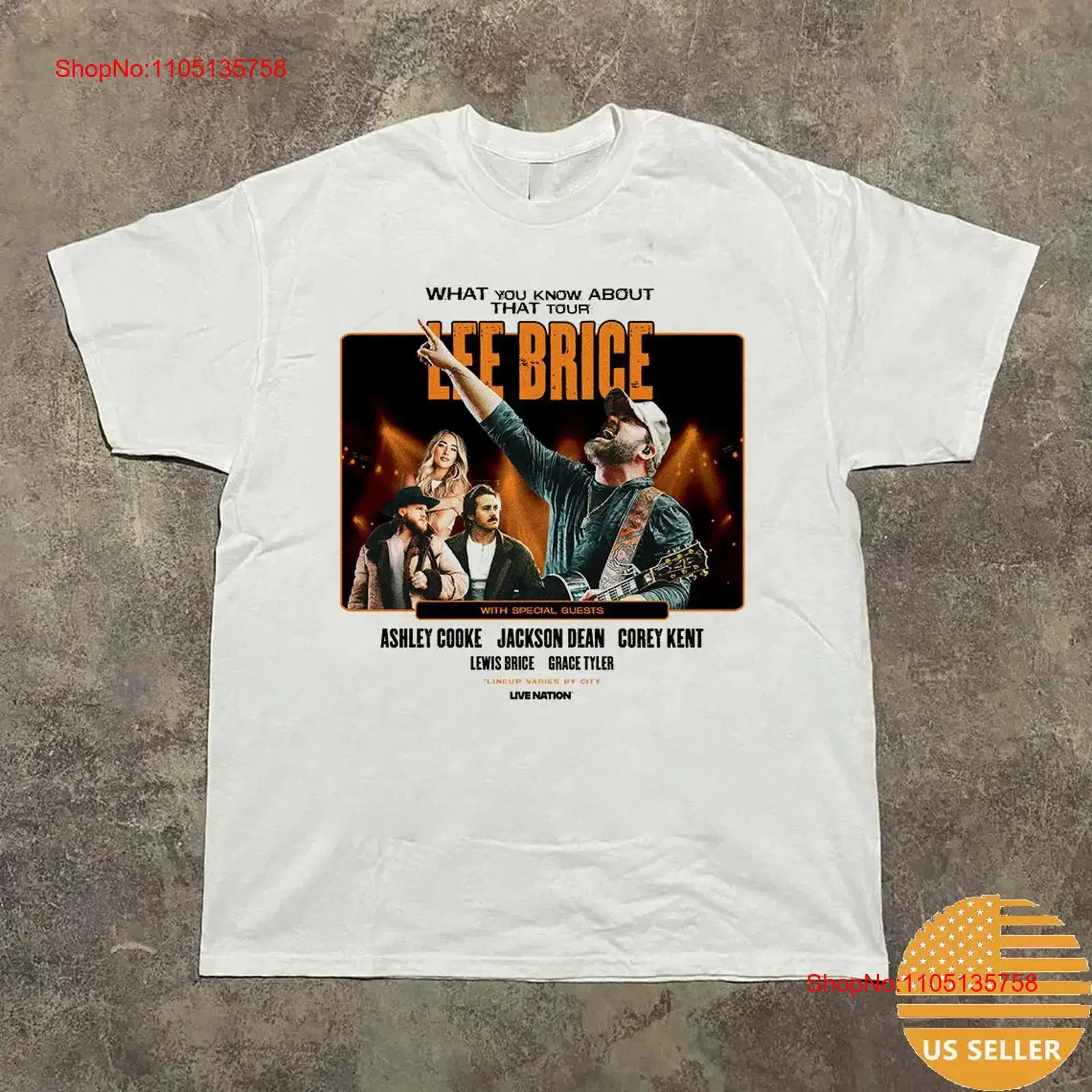 تي شيرت Lee Brice What You Know About That Tour مقاس كامل S 5XL عتيق مغسول أنيق وممتد ومريح