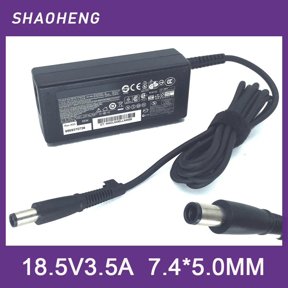 Carregador Adaptador AC Original de 65W para Laptops HP Pavilion Séries DV3 DV4 DV5 DV6 DV7 DM4 M6 M7 Fonte de Alimentação 18.5V 3.5A