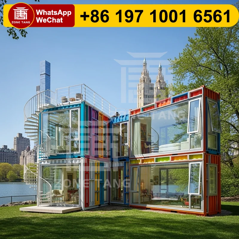 

Moisture Proof Modular Solar Ready Mobile Home Luxury Container Homes Prefab Cabins Flat Pack Home Rural Cabin Easily Movable