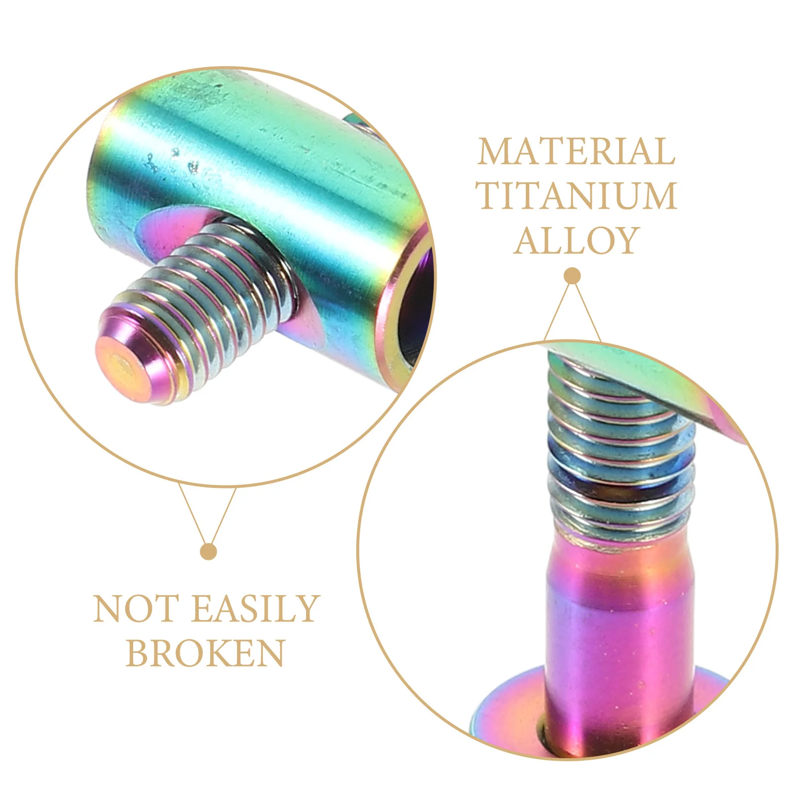 مسامير عمود مقعد الدراجة من التيتانيوم متعددة الاستخدامات، متينة وخفيفة الوزن ودقيقة، تثبيت آمن لجميع الأحوال الجوية