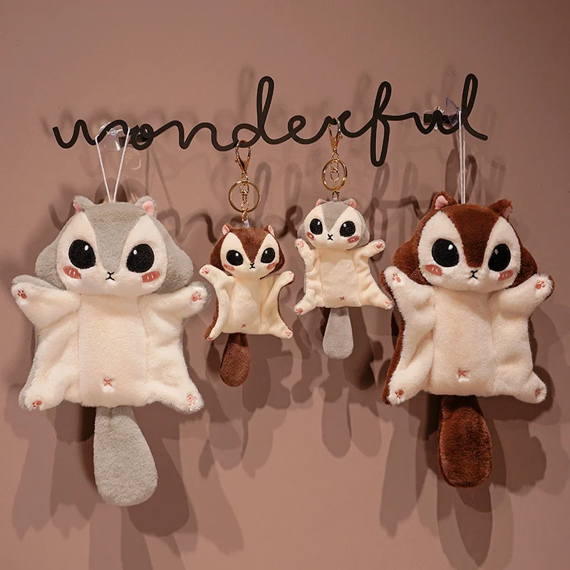 

10/20CM Lovely Kawaii Flying Squirrel Plush Pendant Plush Toy Bags Accessories Keychain Pendant Bag Car Pendant Children's Gifts