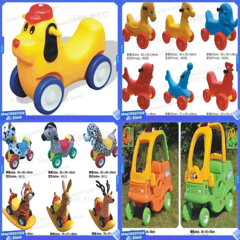 Plastic Rocking Horse Toy for Kids Kindergarten Ride On Animal Figure Early Education Gift for Boys Girls Safe Durable Design