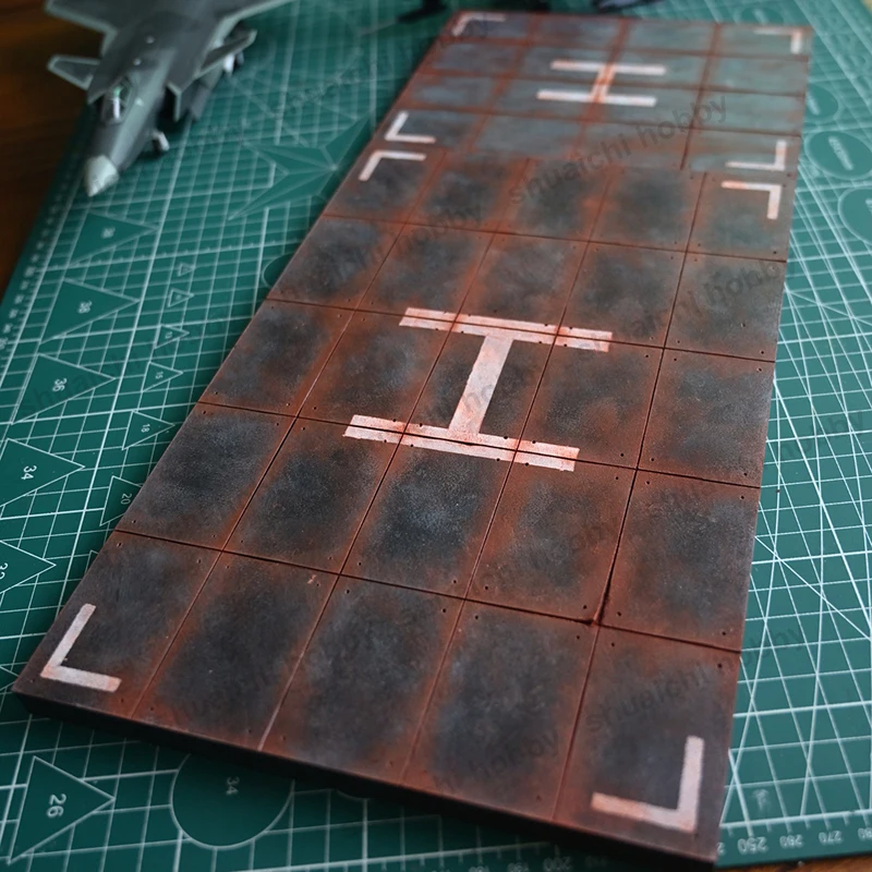 Avental de simulação de aeronave, 100x100mm 100x150mm 200x300mm, modelo de pista de aeroporto, placa de deck de chão para exibição de avião de brinquedo, 1 peça