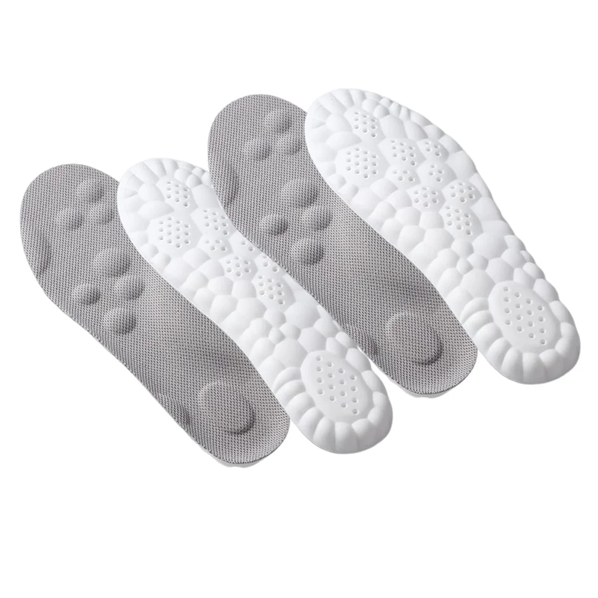 5Pairs 4D Memory Foam Insoles,4D Constant Temperature Comfort U-Shape Sports Memory Foam Shoe Inserts Size 42