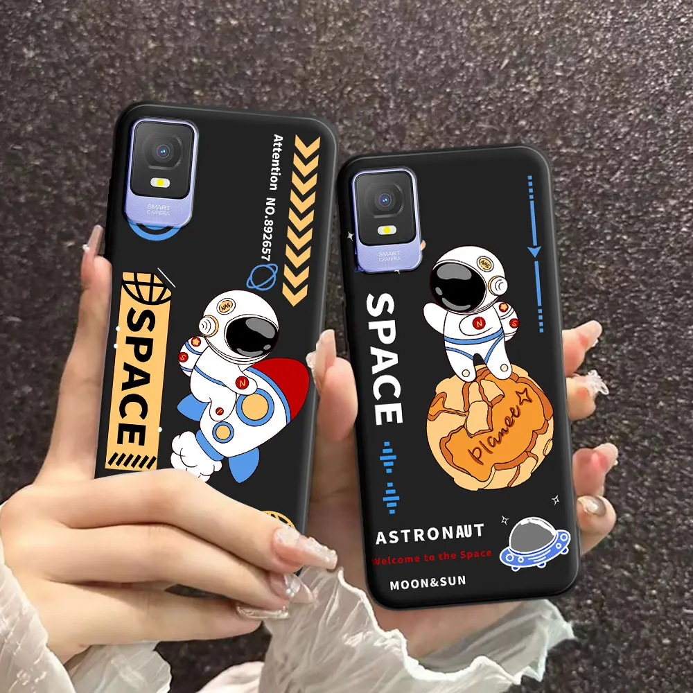 For TCL 403 Case Cartoon Soft Silicone TPU Astronaut Pattern Phone Case For TCL 403 T431D Lovely Back Cover Fashion Fundas Shell