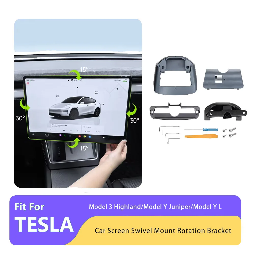 Nouveau pour Tesla ModelY Juniper Model3 Highland modèle Y L 2025 support pivotant montage écran inclinable support rotatif Kit accessoires de voiture