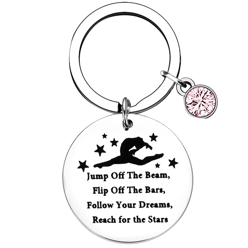 New Gymnastics Team Gifts Key Chain Ring gymnastics sporter keychains pendant inspirational Gift