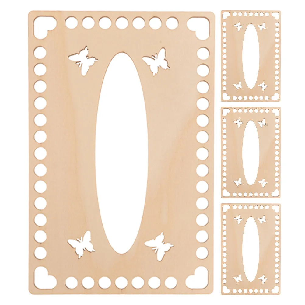 

Набор из 4 деревянных основ для вязаных сумок, основы для корзин, основы для сумок ручной работы, натуральные материалы для рукоделия, основы для дна сумок