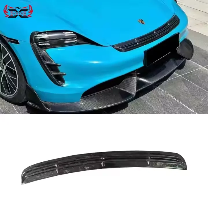 

Dry Carbon Fiber MS-style Front Grille for Porsche Taycan Body Kit Front Bumper Wind Canards