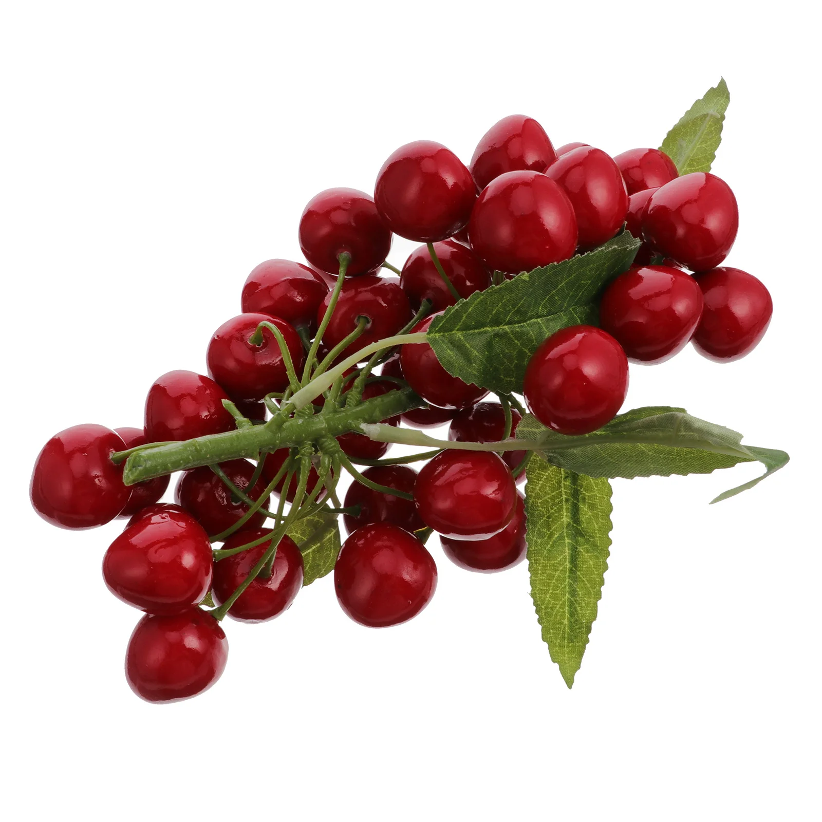

Artificial Cherries Fake Fruit Decor For Home Kitchen Garden Office Party Photography Prop Faux Cherries With Leaves