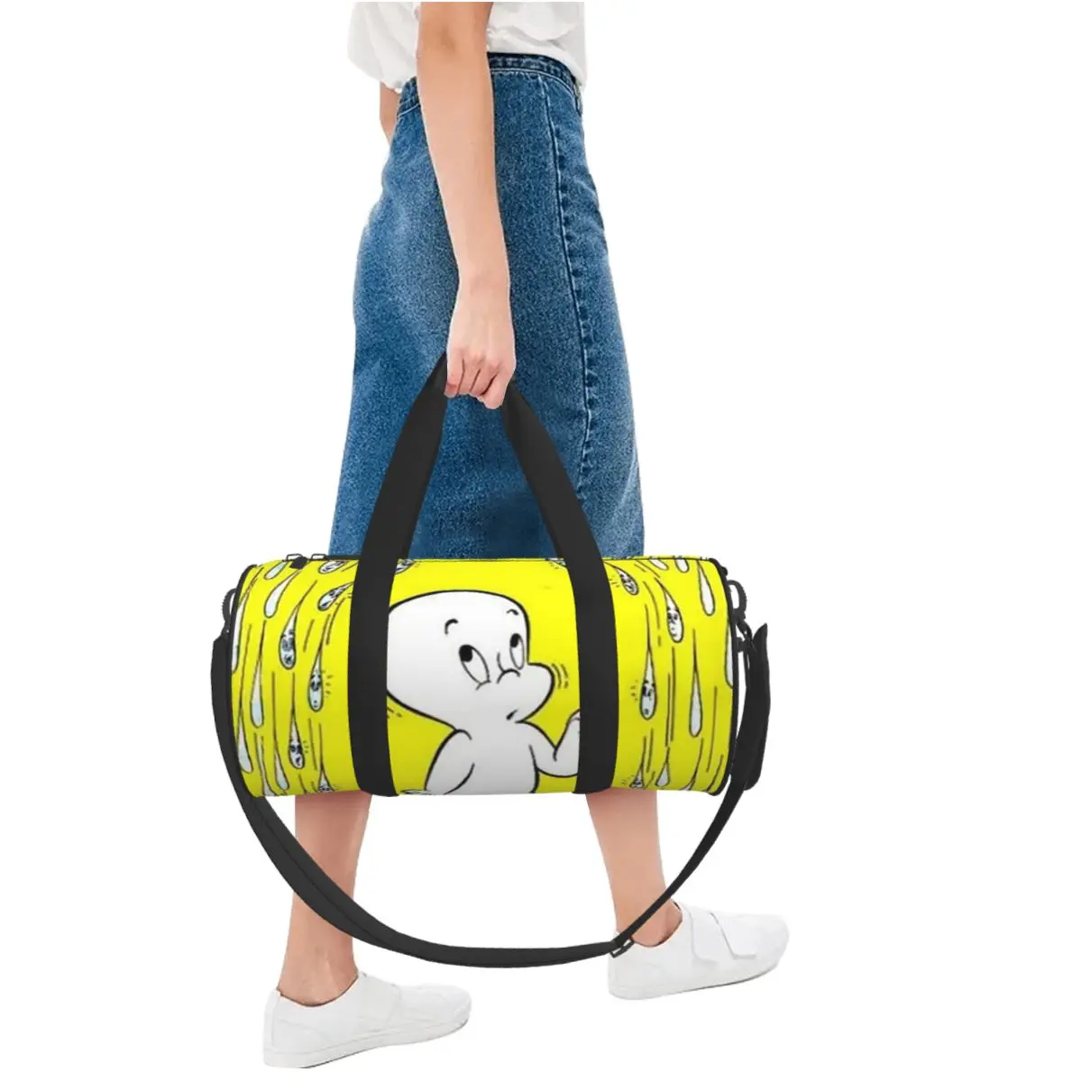 The Friendly Ghost Casper Large Duffle Gym Bag Multi-Functional Duffle Travel Bags Handbags Fitness bag
