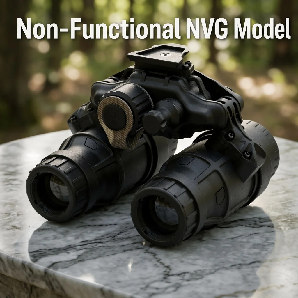 Dummy-Nachtsichtbrille NVG Modell DTNVS Stil Nicht-Funktionale Seitlich Klappbare Simulations-Requisite Helm-Zubehör für Airsoft Cosplay